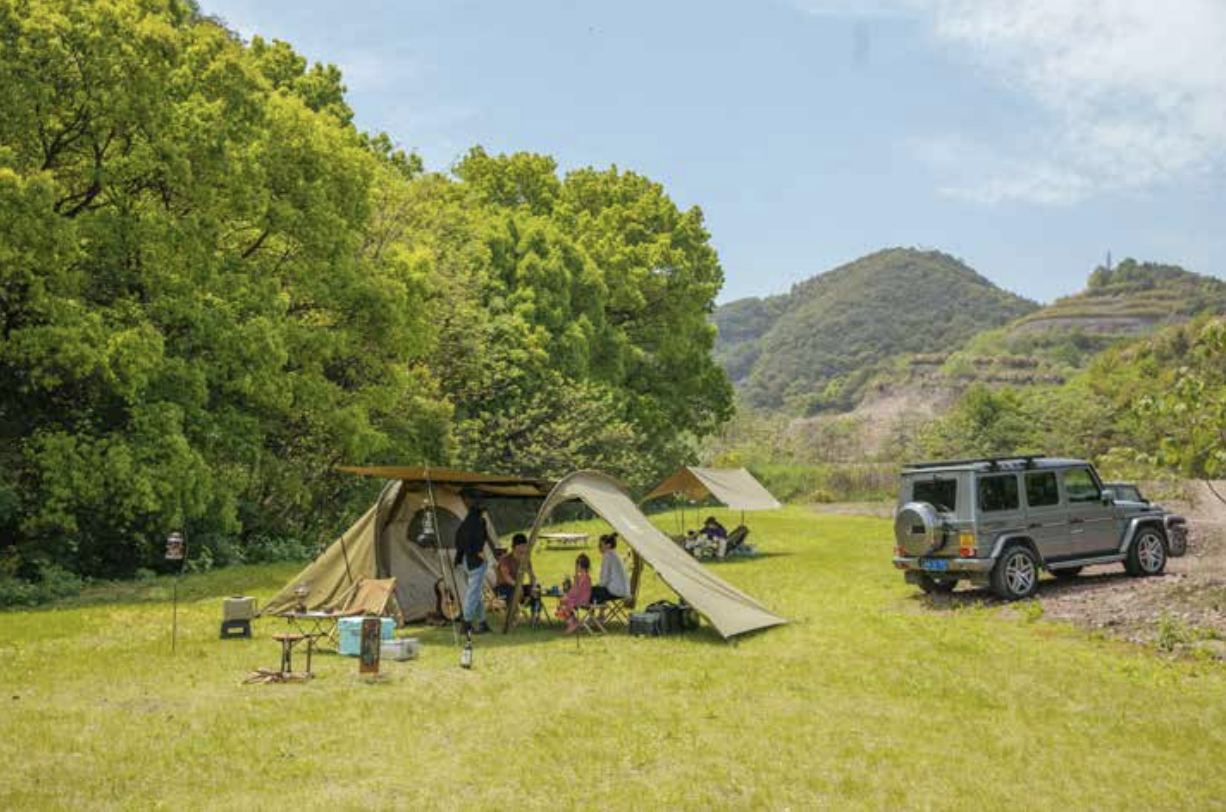 Glamping scene in Hangzhou